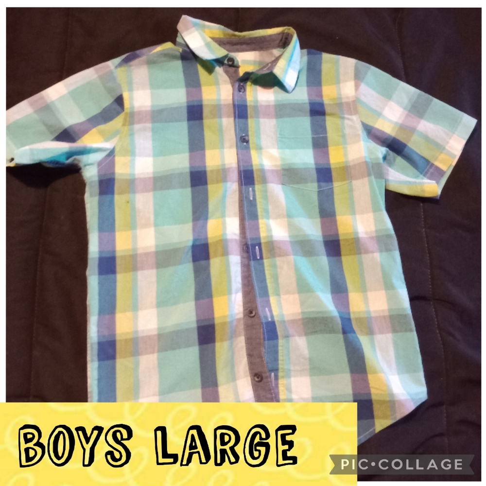 Boys L Wrangler short sleeve button up
